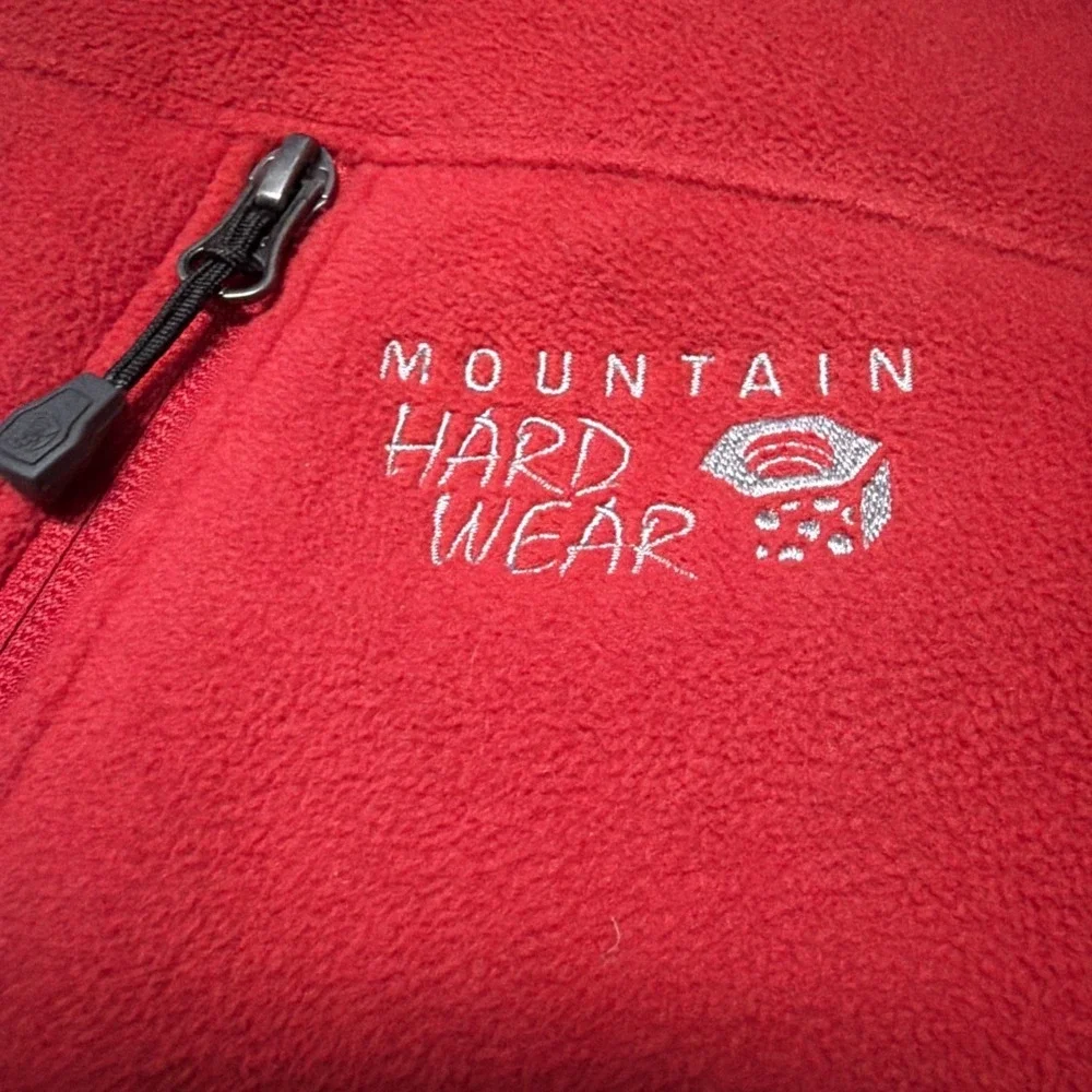 Mountain Hardwear‎ Jacket Mens L Red Dual Fleece Full Zip Sherpa Lined Outdoor